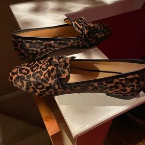 Designer animal print flats